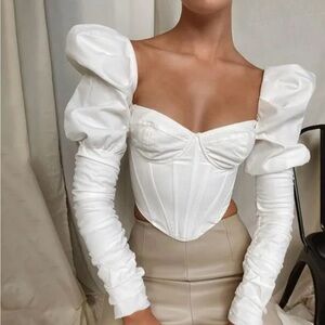 Mistress Rocks Puff Sleeve Blouse in size small
